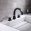 High Quality 3 Holes Faucet Brass Double Handle Wash Basin Faucet for Bathroom Factory